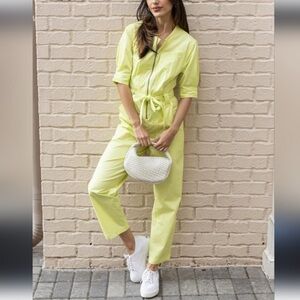 Steve Madden Flying Private Jumpsuit in Sunny Lime Size Large